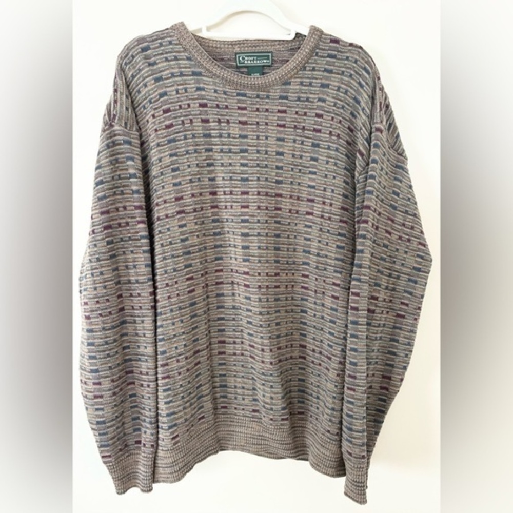 Vintage 90s Grunge Oversized Cotton Grandpa Sweater